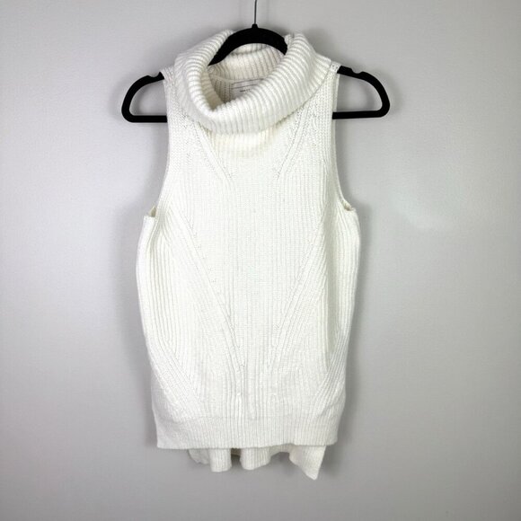 Anthropologie Women's Ivory Angel of the North Comfy Sleeveless Sweater Size XS - Picture 2 of 9
